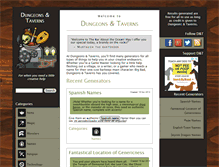 Tablet Screenshot of dungeonsandtaverns.com